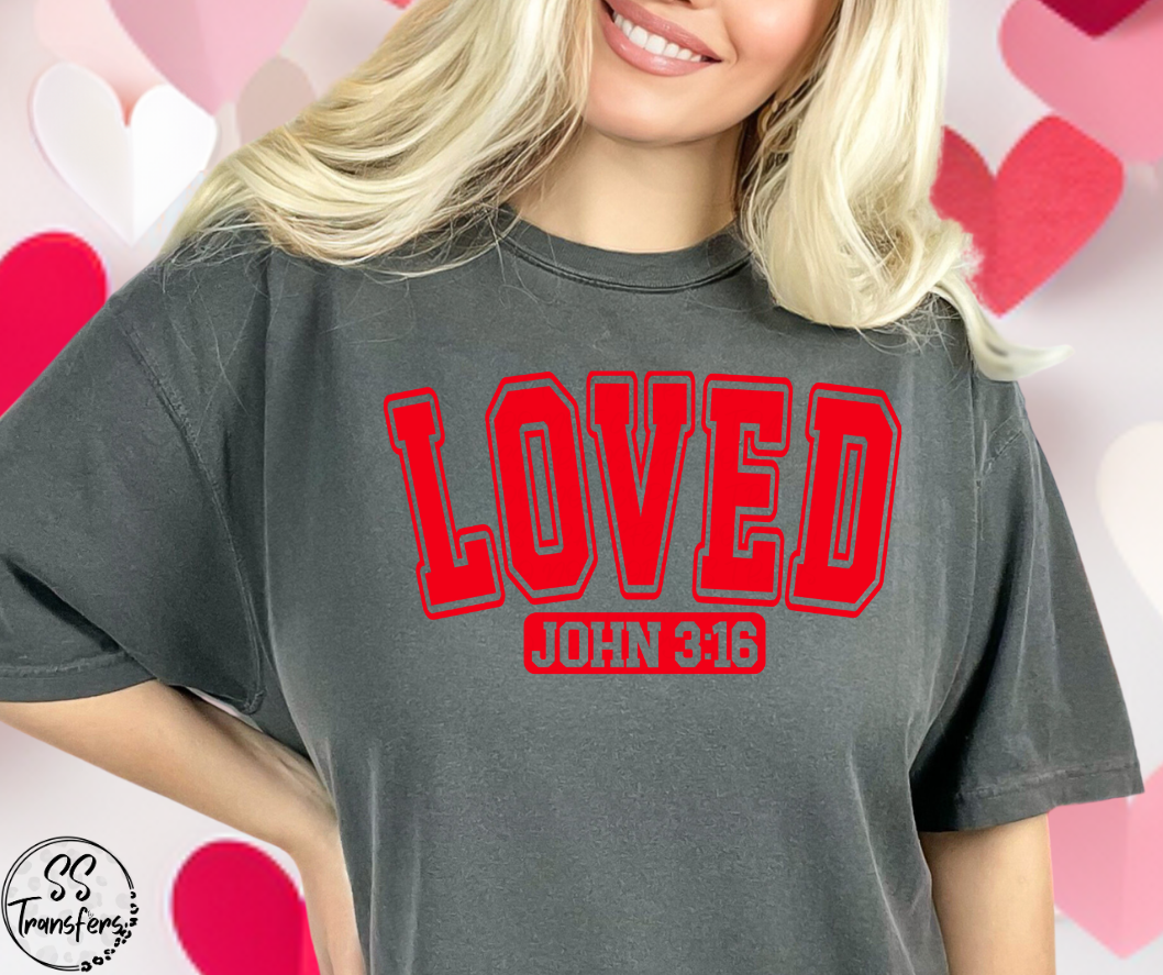 Loved John 3:16 DTF Transfer