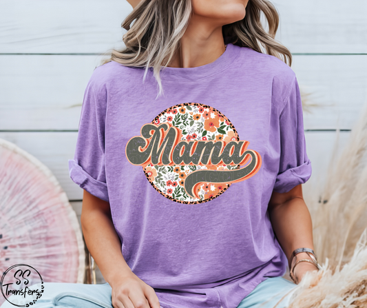 Floral Circle Names (Multiple Name Options) DTF Transfer