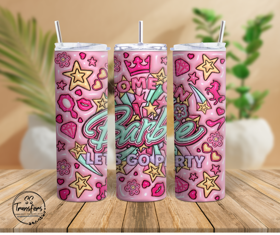 Let's Go Party Collection Sub Tumbler Transfers