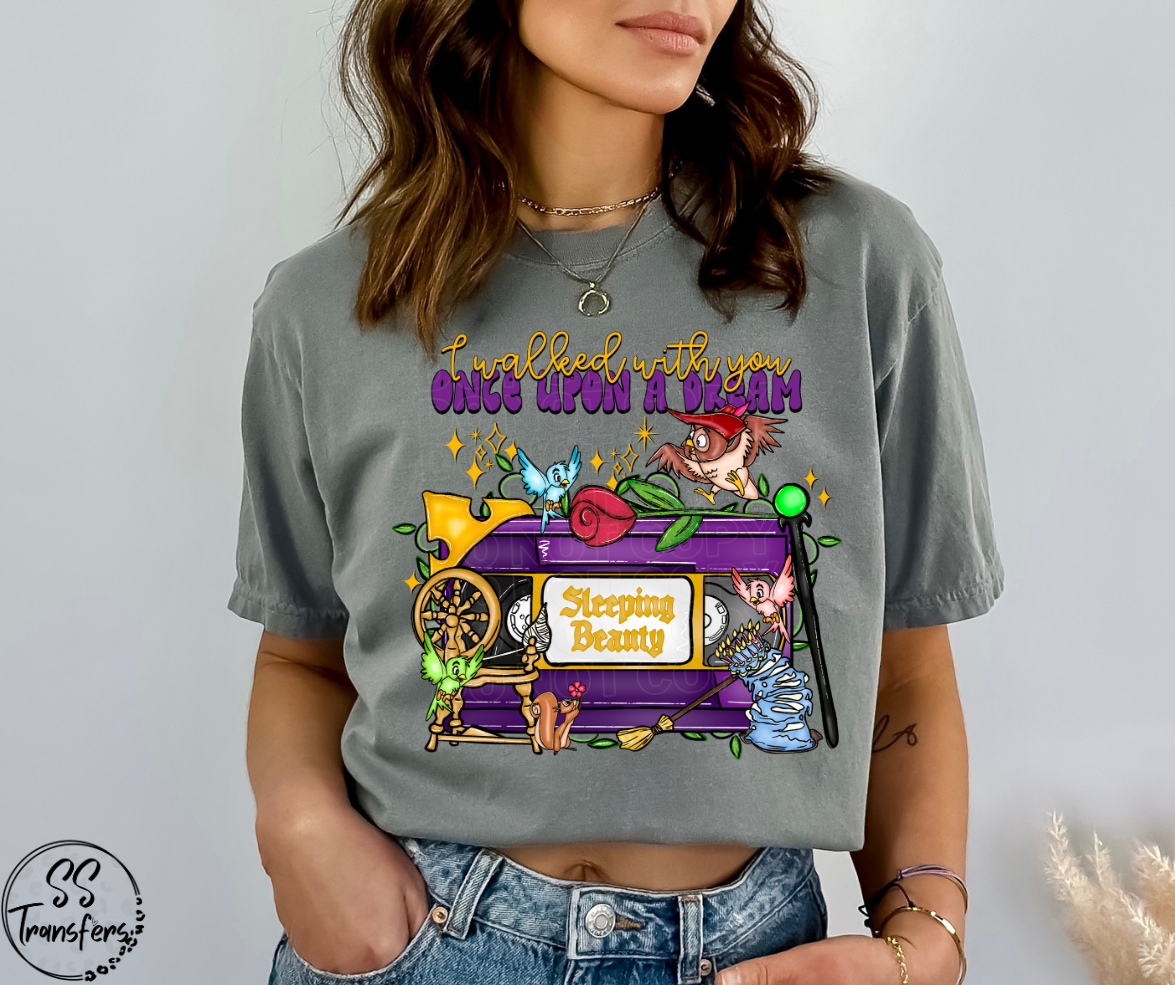 Sleeping VHS Tape DTF Transfer