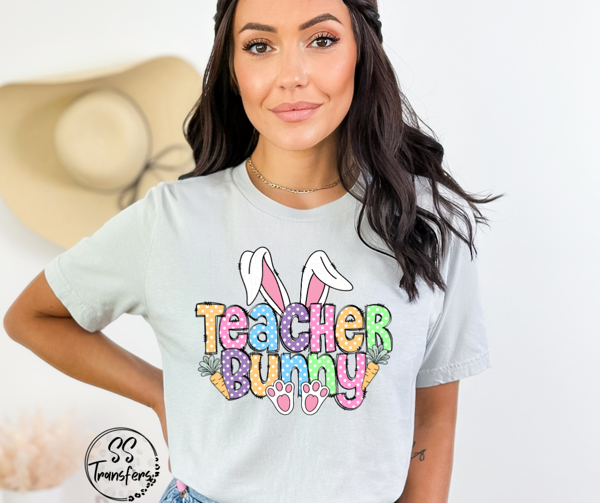 Teacher Bunny DTF Transfer