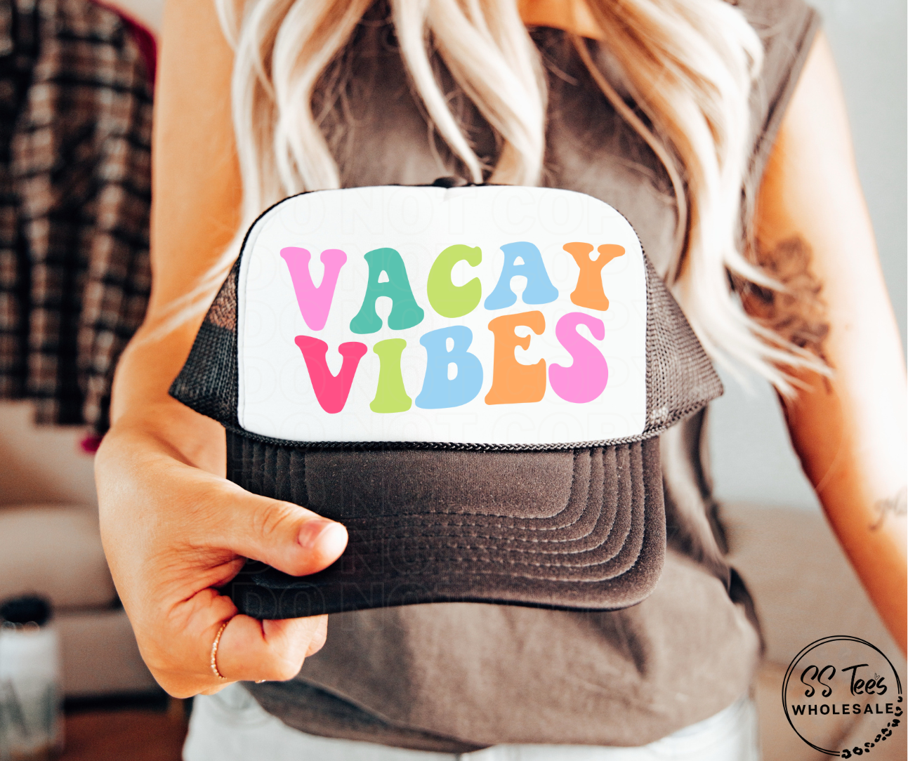 Vacay Vibes Hat DTF/Sub Transfer