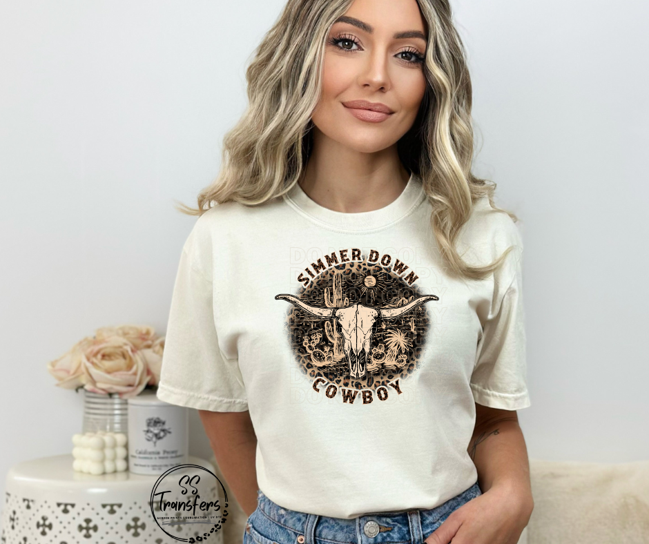 Simmer Down Cowboy DTF Transfer
