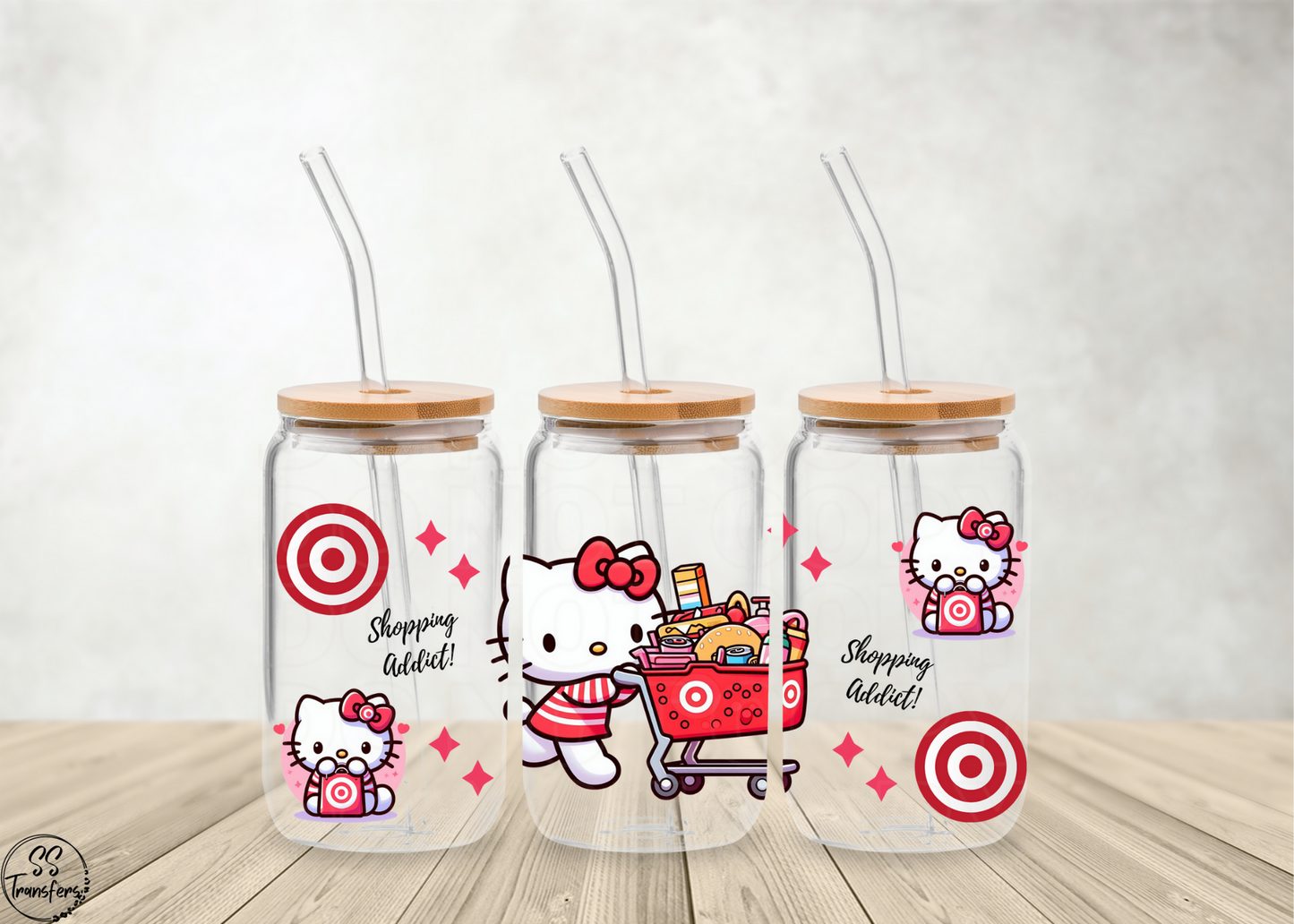 Kitty Shopping Addict Libbey UV Wrap