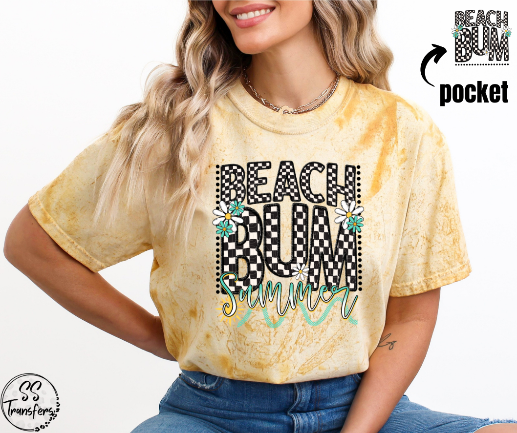 Beach Bum (Pocket Included) DTF Transfer