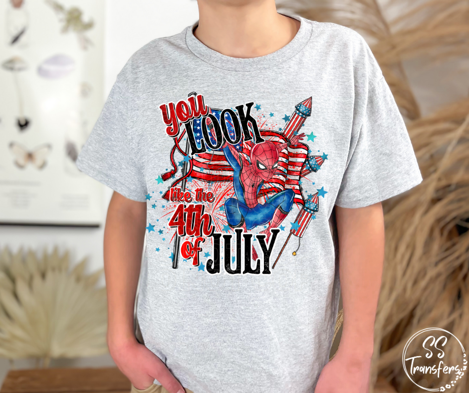 You Look Like The Fourth of July Spider DTF Transfer