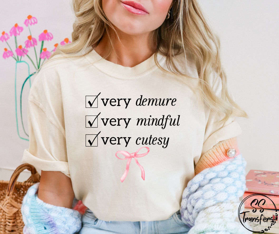 Very Demure Checkbox *SS Exclusive* (Multiple Choices) DTF Transfer