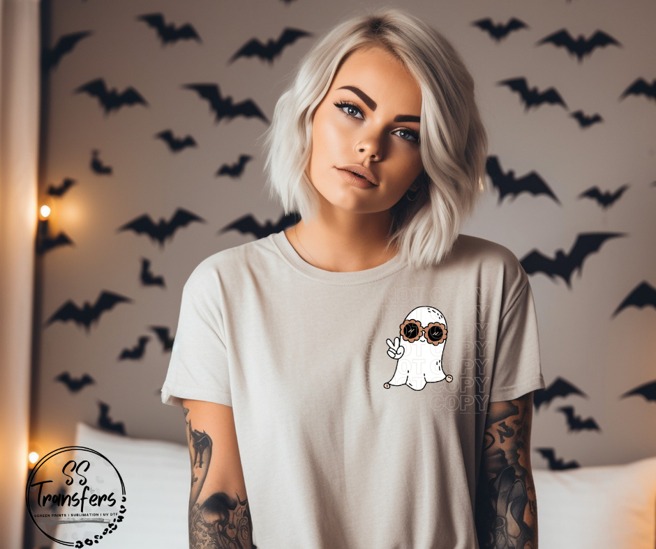 Retro Ghost (Pocket Included) DTF Transfer