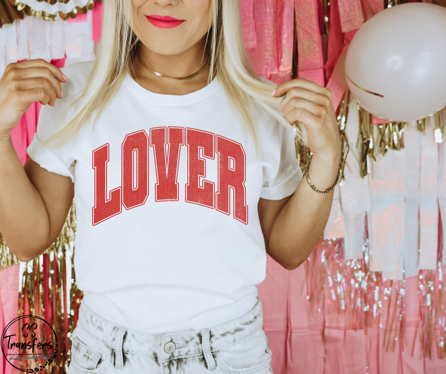 Lover Block Letters DTF Transfer