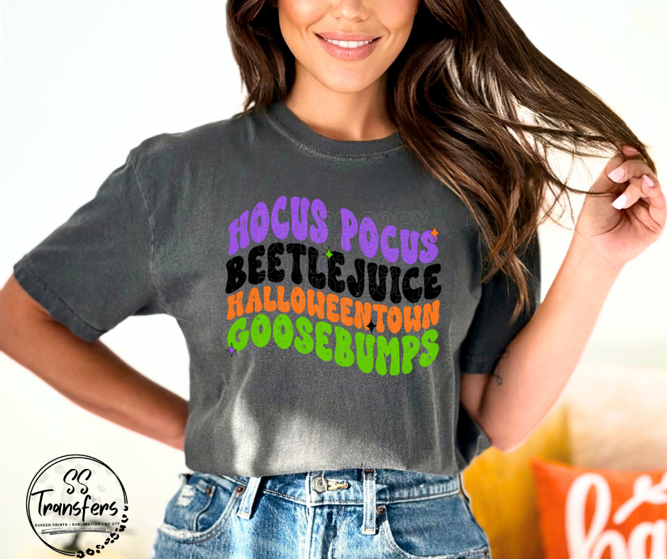 Wavy Scary Movies DTF Transfer