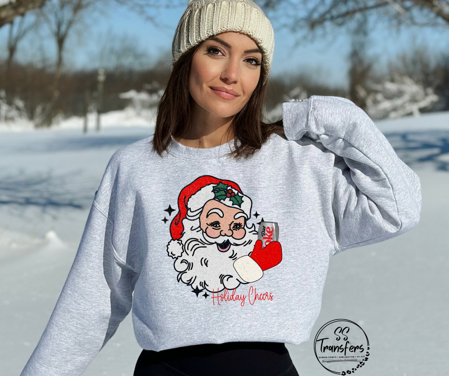 Holiday Cheer Santa Drinks (Multiple Options) DTF Transfer