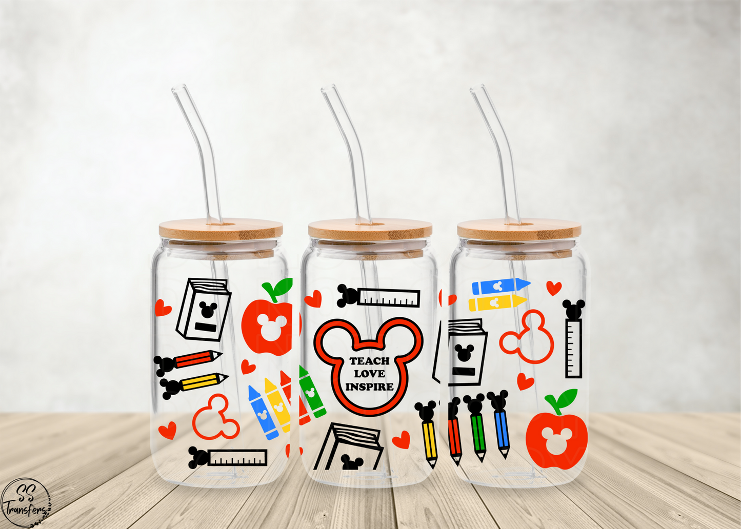 Teach, Love, Inspire, Mouse Libbey UV Wrap