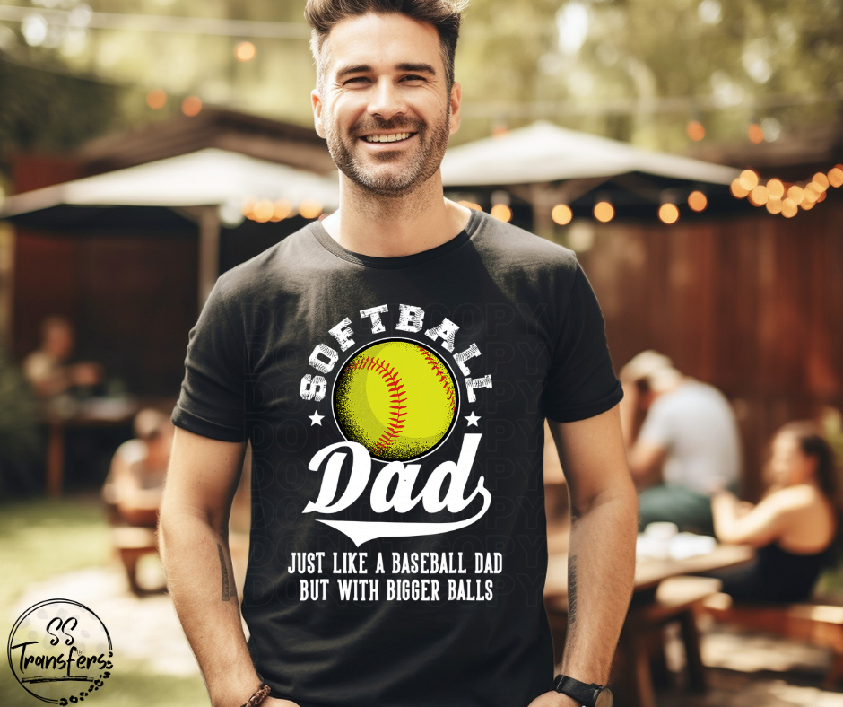 Softball Dad DTF Transfer
