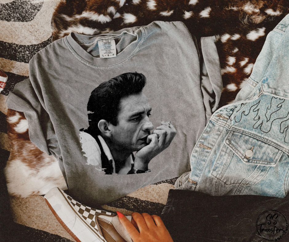 Johnny B&W DTF Transfer