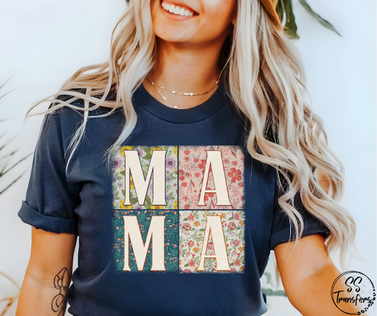 Mama/Mini Block Floral DTF Transfer