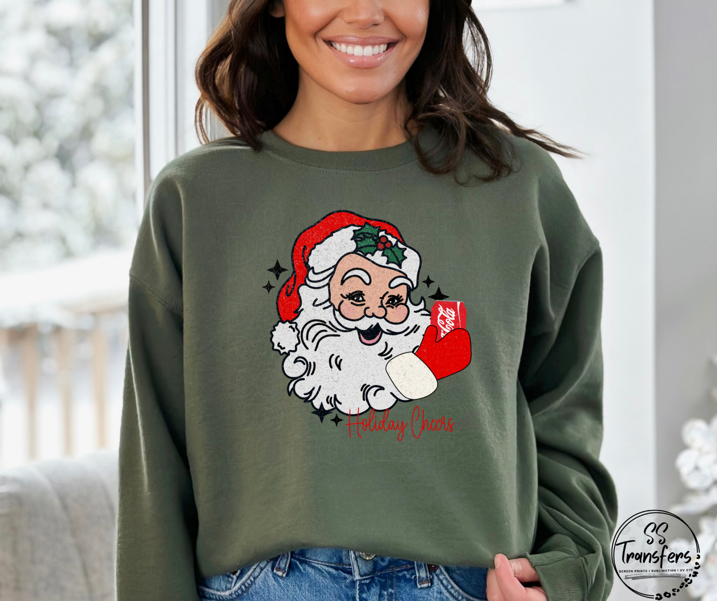 Holiday Cheer Santa Drinks (Multiple Options) DTF Transfer