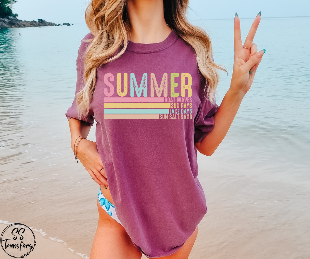 Summer Words DTF Transfer