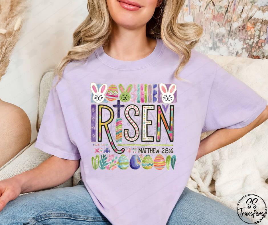 Risen Matthew 28:6 DTF Transfer