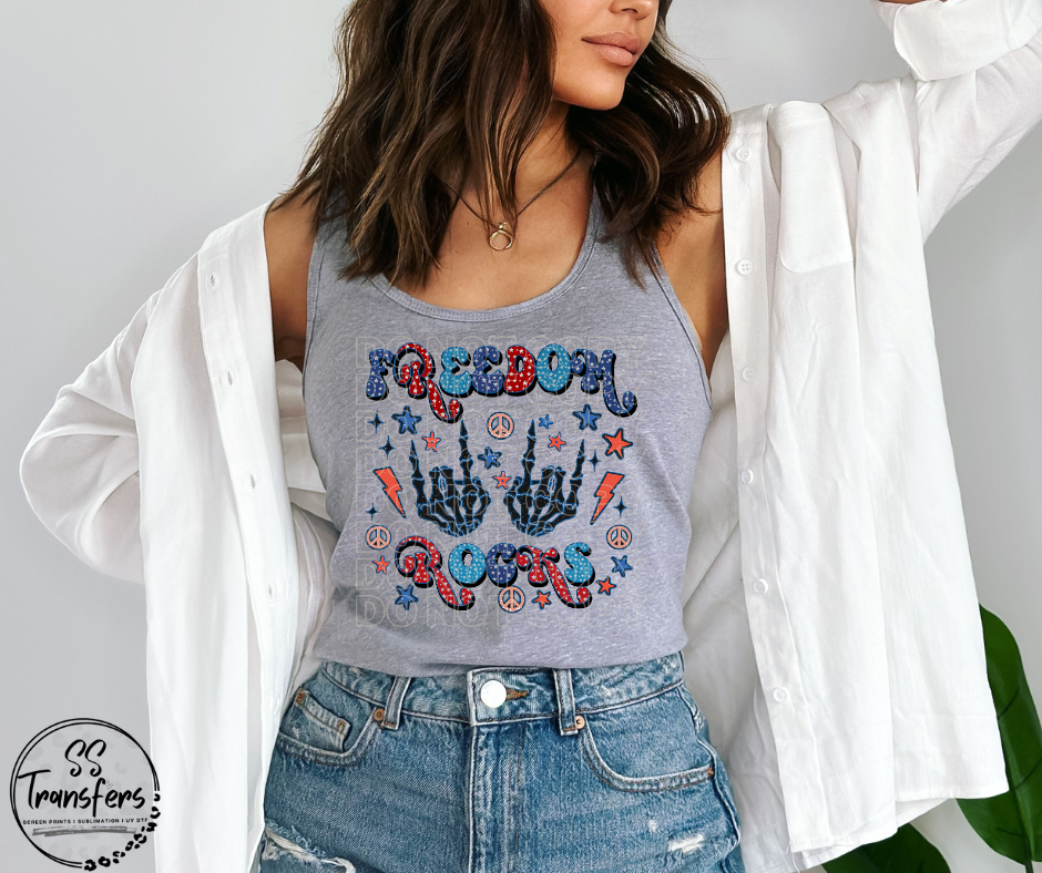 Freedom Rocks DTF Transfer