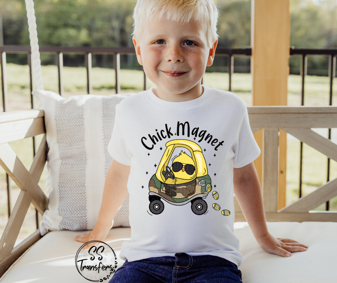 Chick Magnet Camo Car DTF Transfer