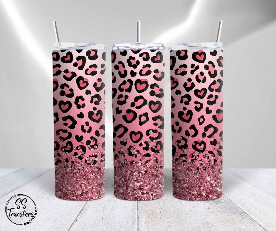 Leopard & Glitter Sub Tumbler Transfer