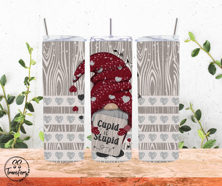 Cupid Is Stupid Sub Tumbler Transfer