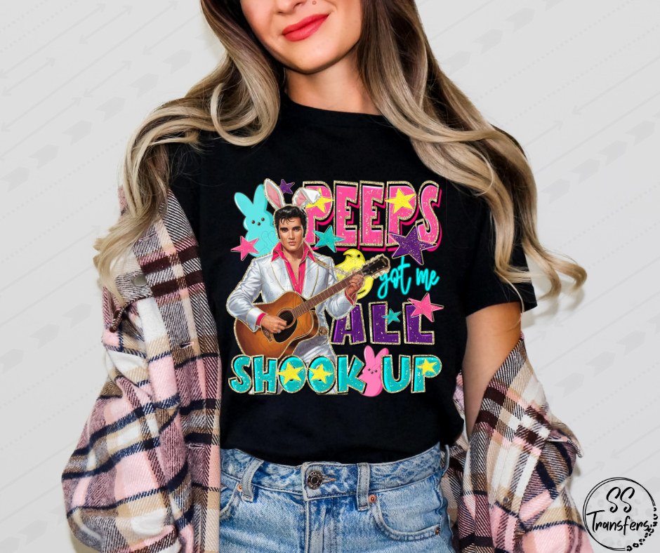 Peeps Got Me All Shook Up DTF Transfer