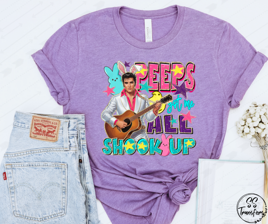 Peeps Got Me All Shook Up DTF Transfer
