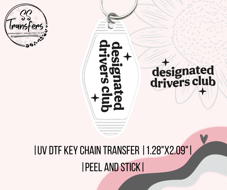 Designated Drivers Club UV Motel Keychain