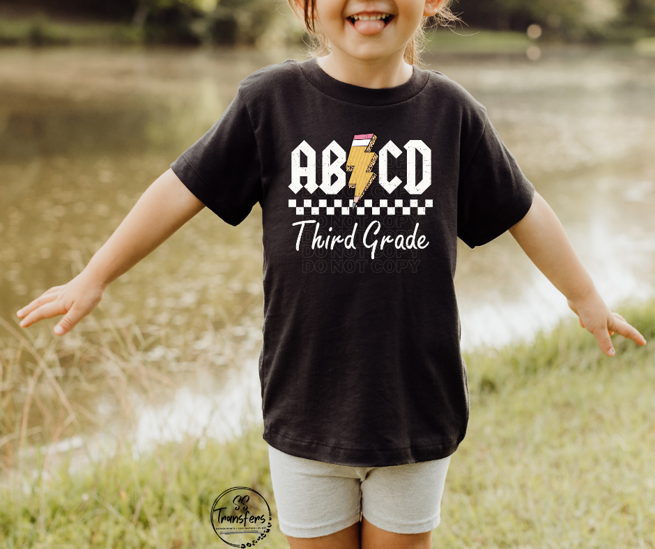 ABCD School Grades (Pre-K-6th grade) Kids DTF Transfer