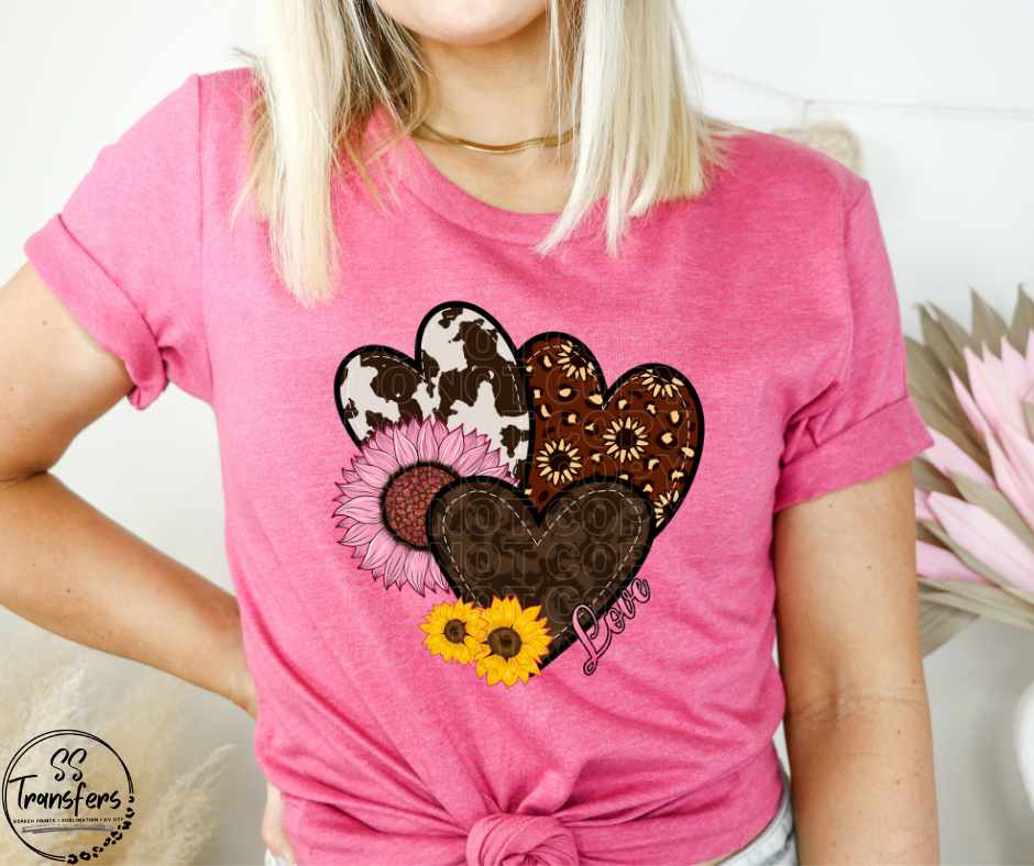 Western Hearts DTF Transfer