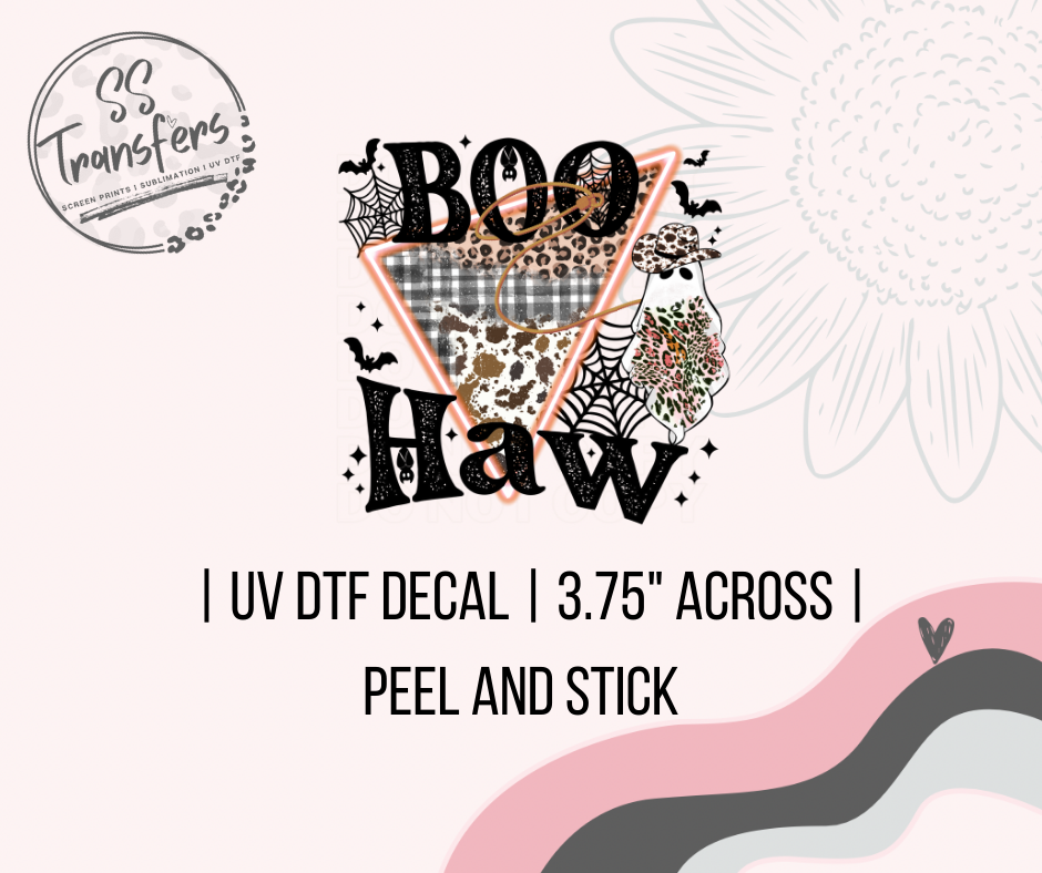 Boo Haw Spider Webs UV Decal