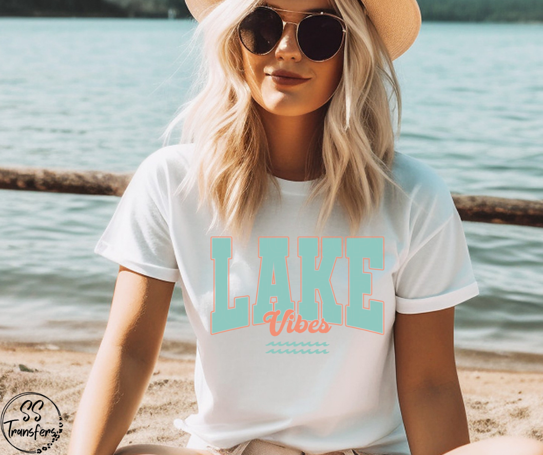 Lake Vibes Varsity DTF Transfer