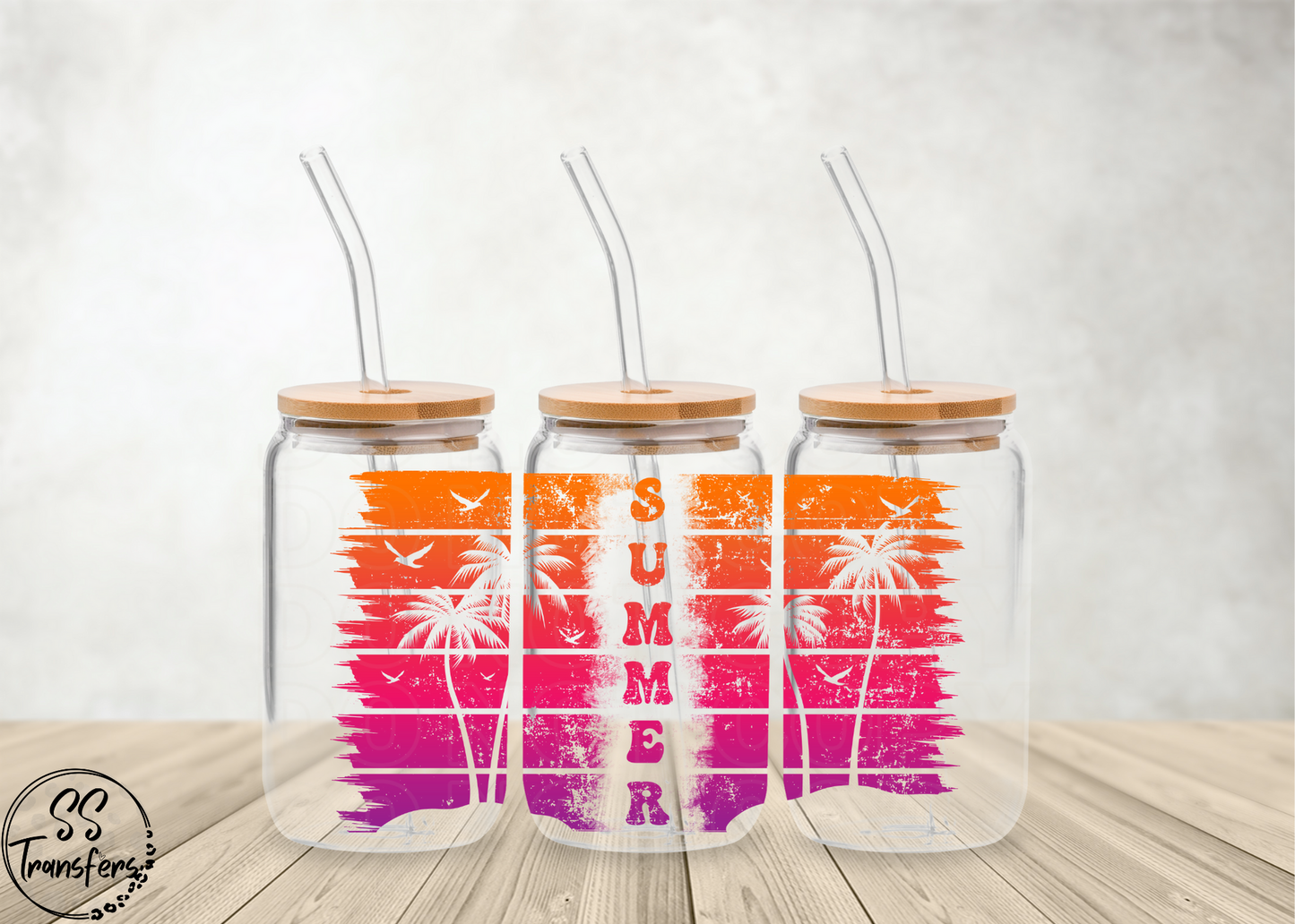Summer Palms Libbey UV Wrap