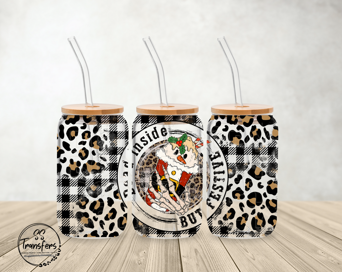 Dead Inside But Festive Libbey UV Wrap