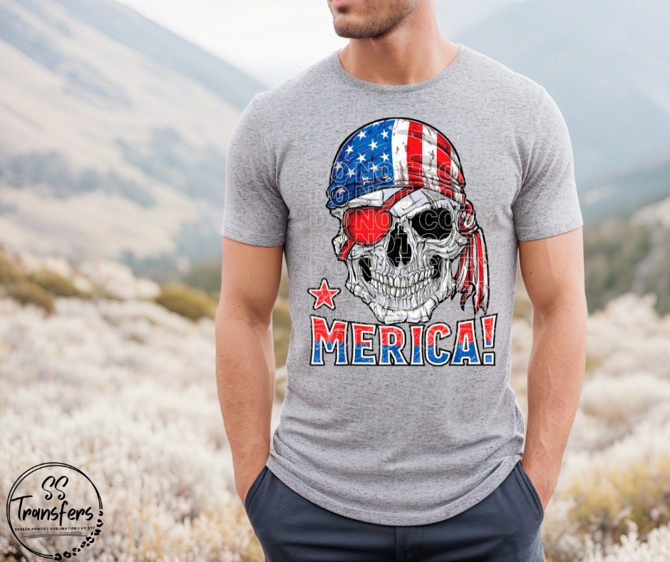 Merica' Pirate DTF Transfer