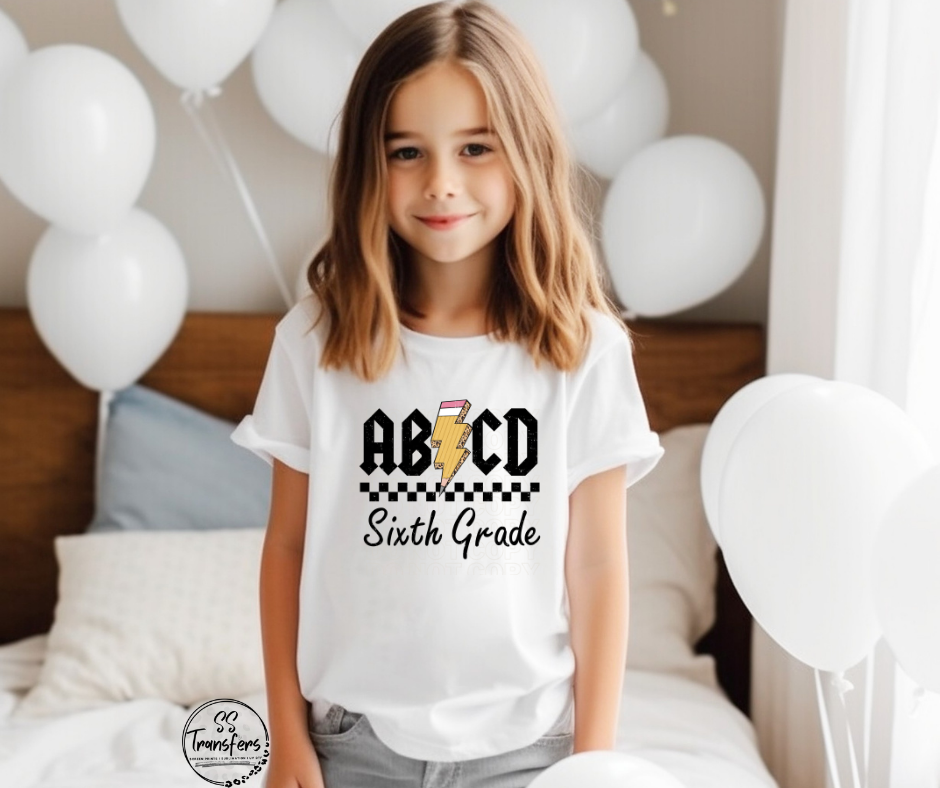 ABCD School Grades (Pre-K-6th grade) Kids DTF Transfer