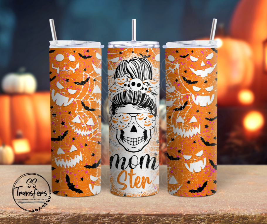 Momster Orange with Jacks and Bats Sub Tumbler Transfer