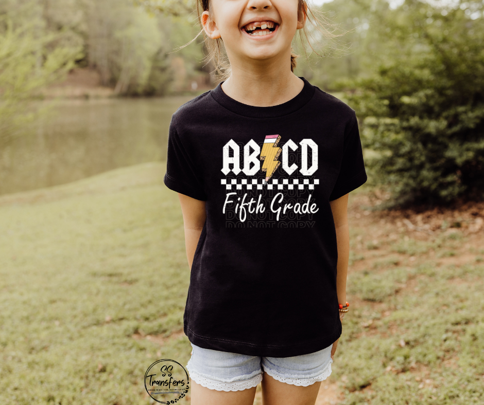 ABCD School Grades (Pre-K-6th grade) Kids DTF Transfer