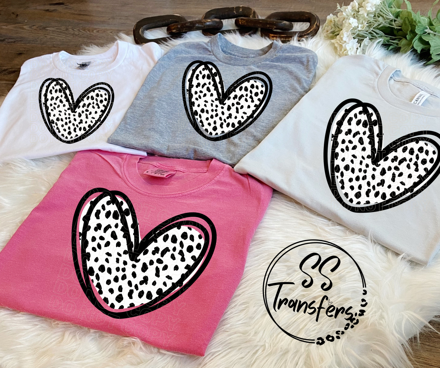 *SS Exclusive* Dalmation Dot Heart DTF Transfer
