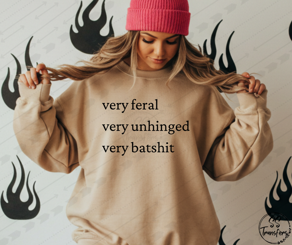 Very Batshit (Multiple Colors) DTF Transfer