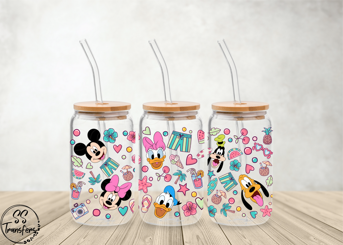 Summer Mouse Friend Heads Libbey UV Wrap