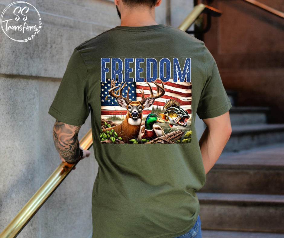 Freedom Hunting DTF Transfer