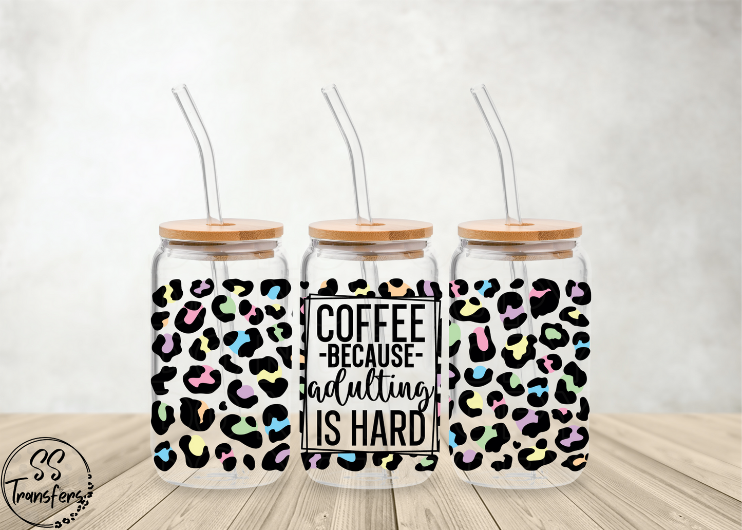 Coffee Because Adulting Libbey UV Wrap