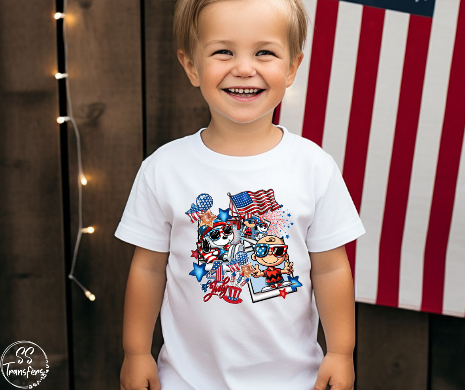 Patriotic Peanuts Friends DTF Transfer