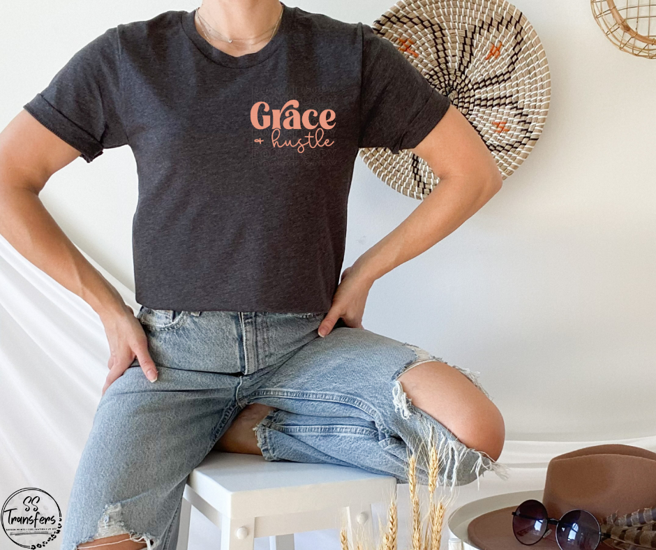 Grace & Hustle (Multiple Colors) Pocket DTF Transfer