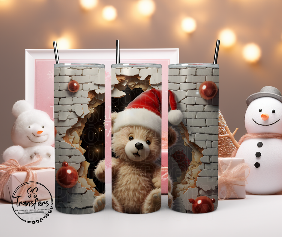 Santa Bear Sub Tumbler Transfer