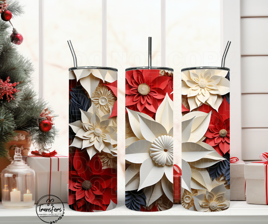 Paper Flowers (Multiple Options) Sub Tumbler Transfer