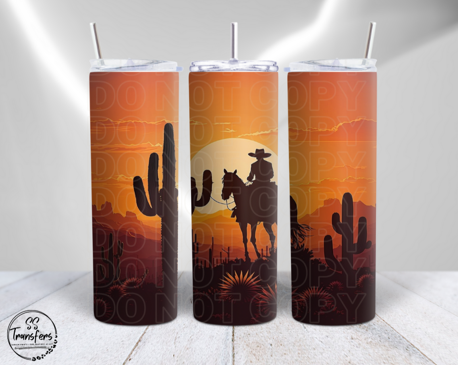 Desert Cowboy Sub Tumbler Transfer