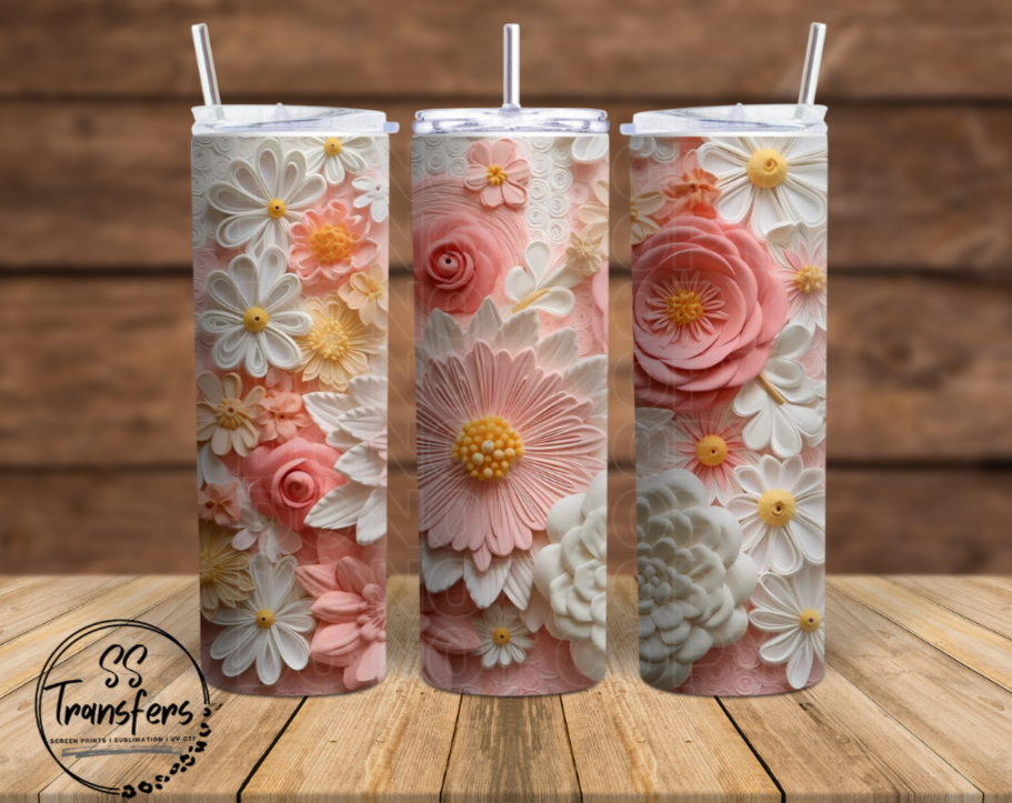 Floral Collage (Multiple Colors) Sub Tumbler Transfer